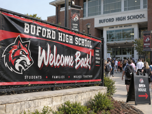 Custom school banners for campuses, events and athletic programs