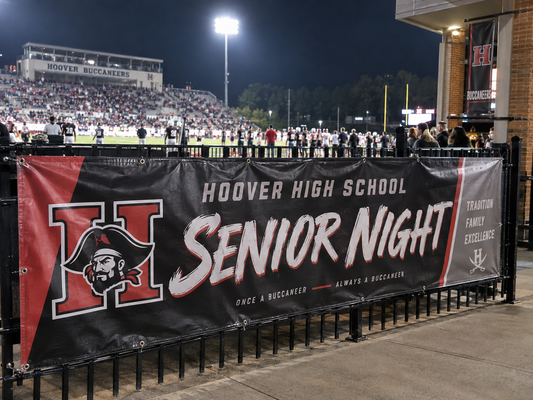 Homecoming and spirit week school banner display