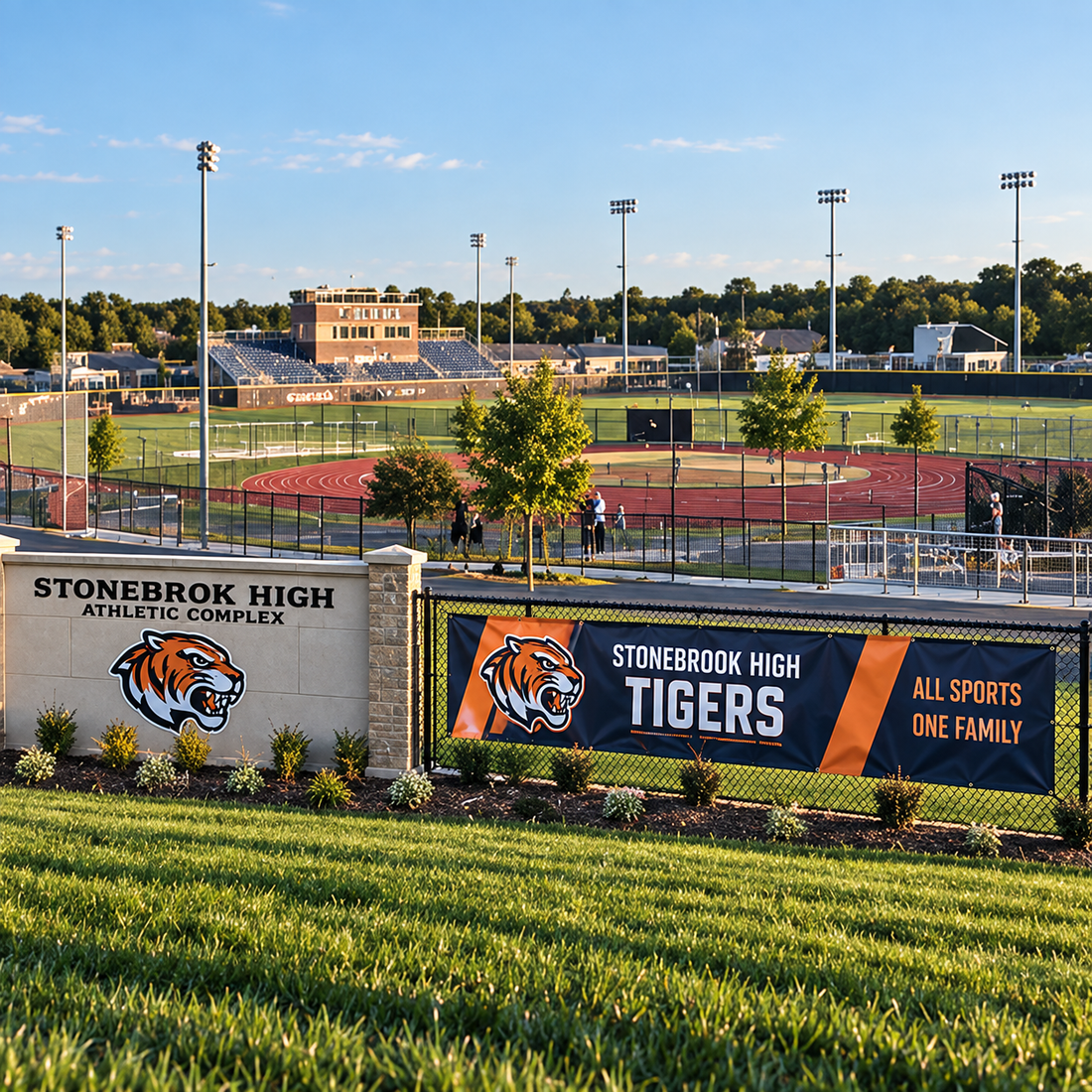 Visitor check-in and campus safety school signage